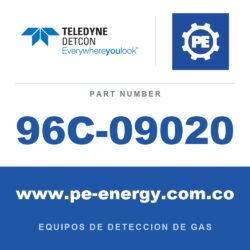 Detcon 96C-09020 - Teledyne Detcon 96C-09020 Sensor de Cloruro de Hidrógeno, modelo CXT-DM-HCL, 0-30 ppm