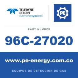 Detcon 96C-27020 - Teledyne Detcon 96C-27020 Conjunto de sensor de Flúor, modelo CXT-DM-F2, 0-1 ppm