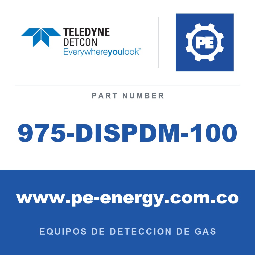 Detcon 975-DISPDM-100 - Teledyne Detcon 975-DISPDM-100 Ensamblaje de pantalla alimentada por lazo con caja de conexiones de aluminio