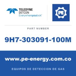 Detcon 9H7-303091-100M - Teledyne Detcon 9H7-303091-100M Conjunto de sensor electroquímico DM-700 Desert Climate de 0-100 ppm H2S con módulo de integración HART (protocolo HART 7