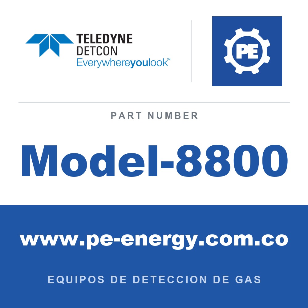 Detcon Model-8800 - Teledyne Detcon Model-8800 Controlador de detección de gas multicanal, CSA Class 1 Div 2, carcasa NEMA 4X, configurado bajo pedido