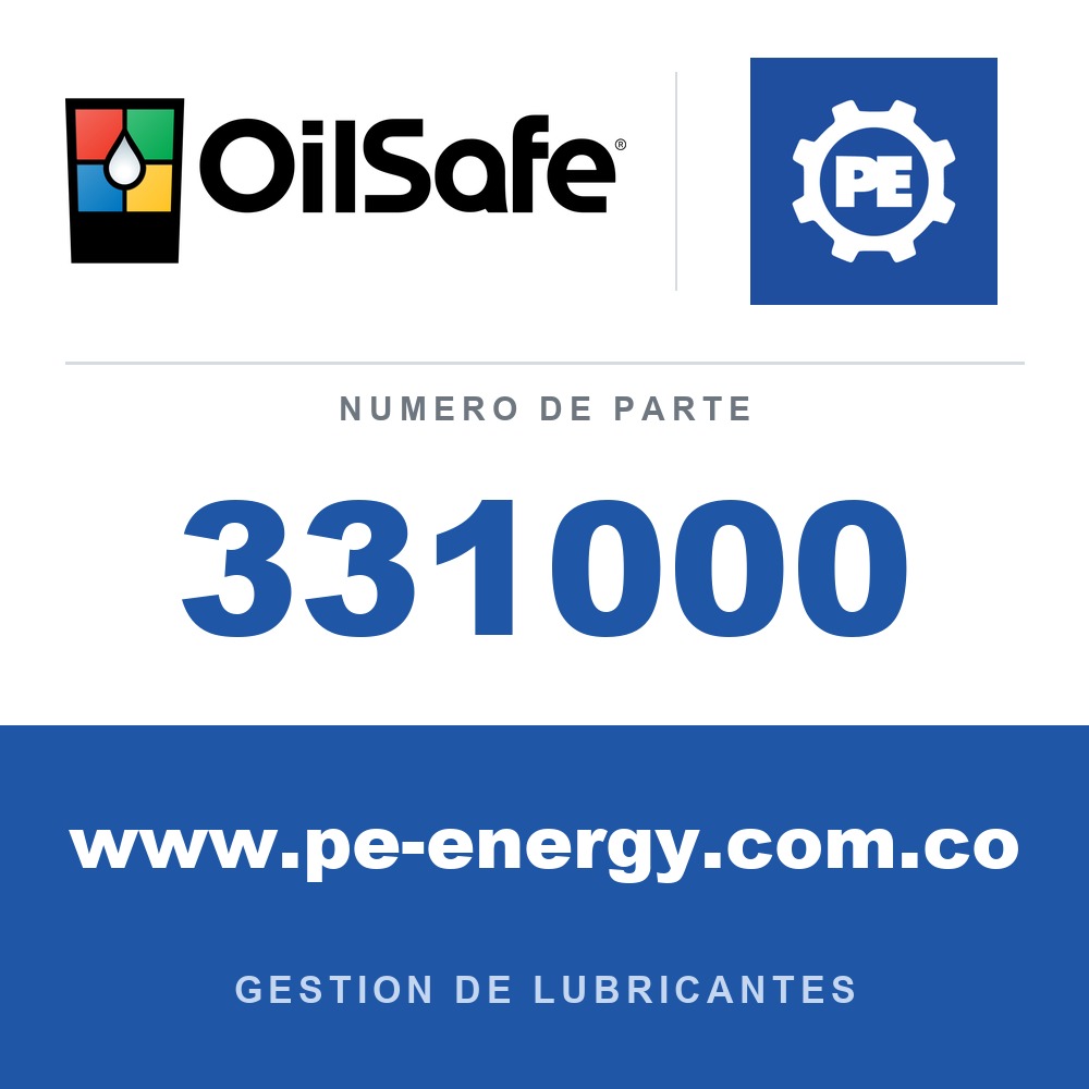 OilSafe 331000 - OilSafe Manguera de conexión de grasa 12" - W.P. 3,500PSI
