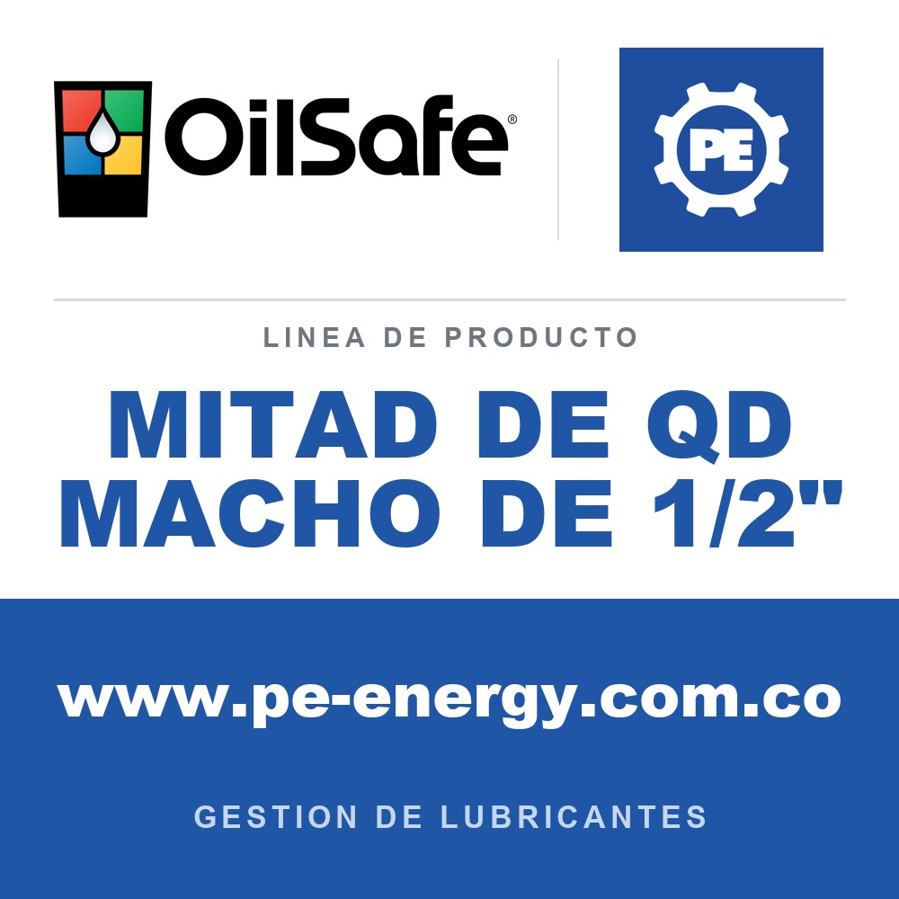 OilSafe MITAD DE QD MACHO DE 1/2" - OilSafe MITAD DE QD MACHO DE 1/2"