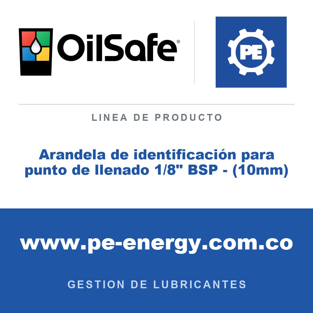 OilSafe Arandela de identificación para punto de llenado 1/8" BSP - (10mm) - OilSafe Arandela de identificación para punto de llenado 1/8" BSP - (10mm)
