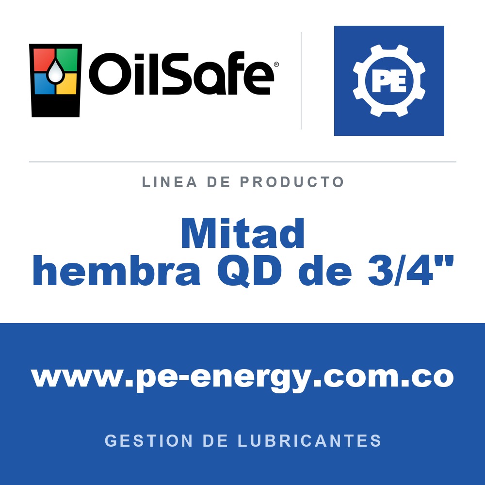 OilSafe Mitad hembra QD de 3/4" - OilSafe Mitad hembra QD de 3/4"