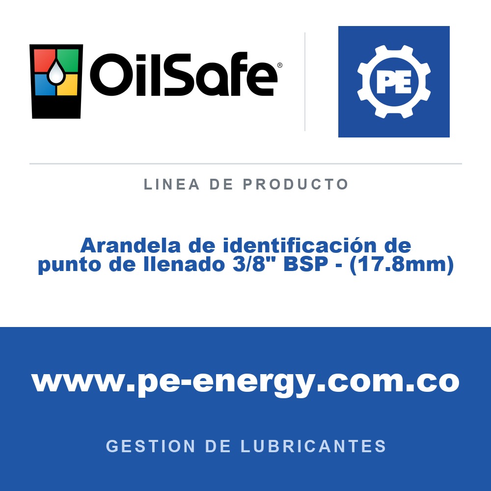 OilSafe Arandela de identificación de punto de llenado 3/8" BSP - (17.8mm) - OilSafe Arandela de identificación de punto de llenado 3/8" BSP - (17.8mm)