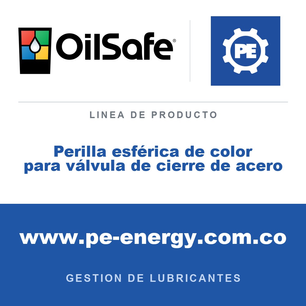OilSafe Perilla esférica de color para válvula de cierre de acero - OilSafe Perilla esférica de color para válvula de cierre de acero