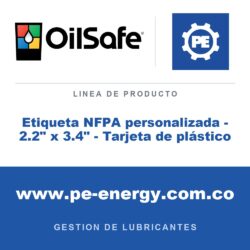 OilSafe Etiqueta NFPA personalizada - 2.2" x 3.4" - Tarjeta de plástico - OilSafe Etiqueta NFPA personalizada - 2.2" x 3.4" - Tarjeta de plástico