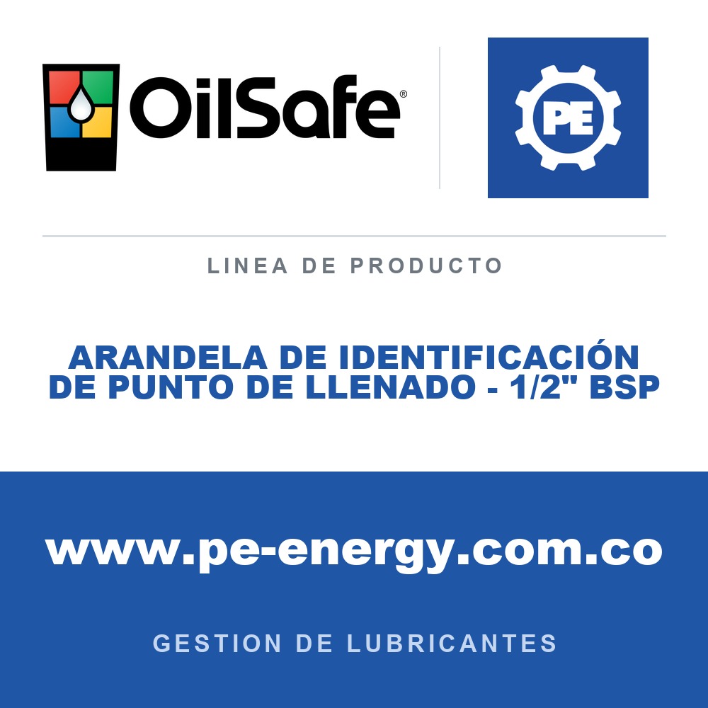 OilSafe ARANDELA DE IDENTIFICACIÓN DE PUNTO DE LLENADO - 1/2" BSP - Arandela de identificación de punto de llenado OilSafe - 1/2" BSP