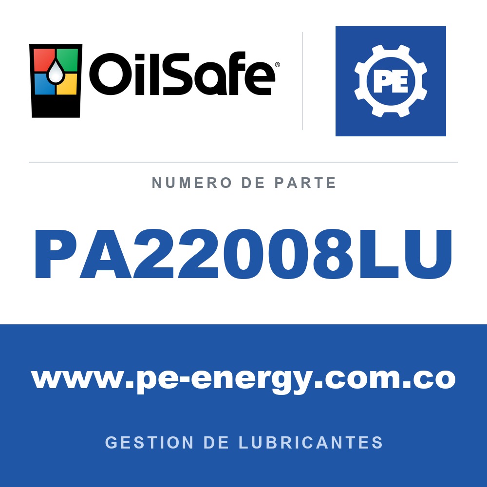 OilSafe PA22008LU - OilSafe Lustor - Etiqueta de identificación personalizada 5"x8", 2 Up
