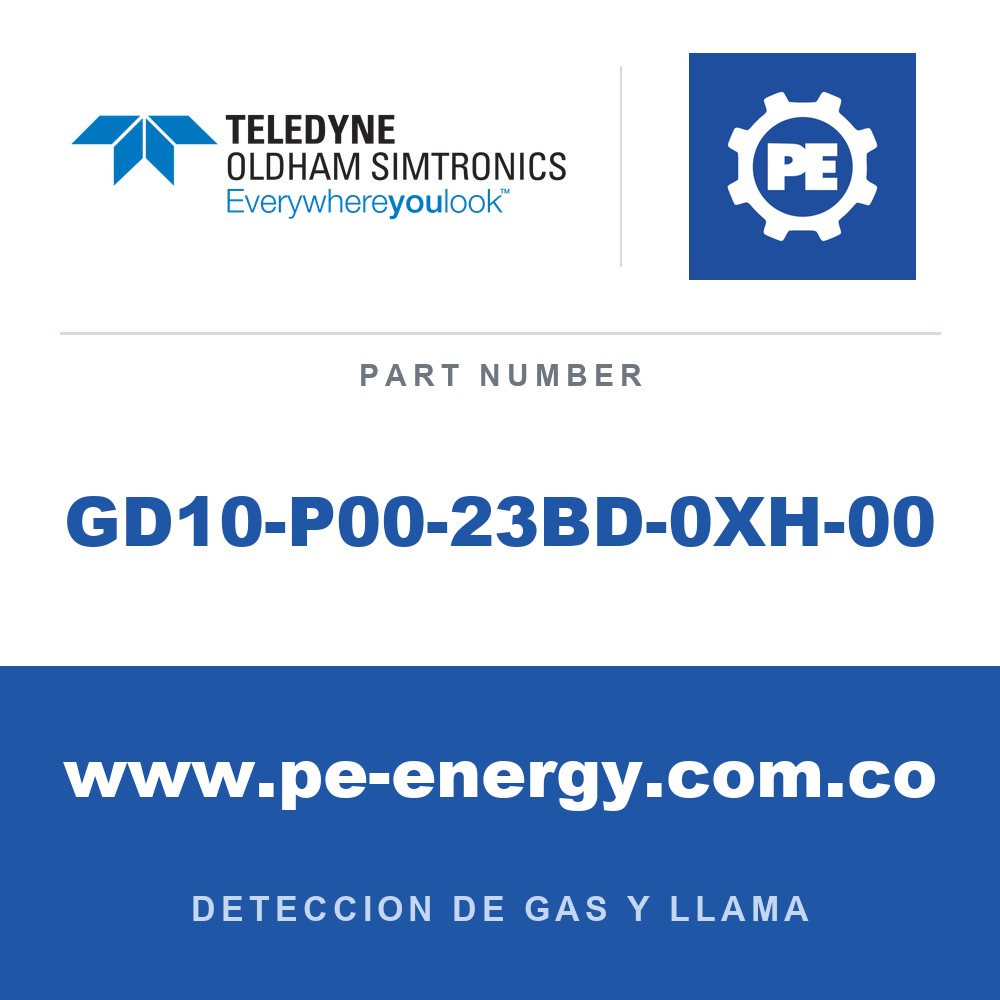 Oldham Simtronics GD10-P00-23BD-0XH-00 - Oldham Simtronics GD10-P00-23BD-0XH-00 GD10P CO2, Dióxido de carbono 10% Vol., SS 316L, ATEX, IECEx, 4-20mA, source