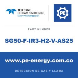 Oldham Simtronics SG50-F-IR3-H2-V-AS25 - Oldham Simtronics SG50-F-IR3-H2-V-AS25 Triple IR (IR3) para incendios de transición energética, por ejemplo