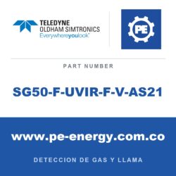 Oldham Simtronics SG50-F-UVIR-F-V-AS21 - Oldham Simtronics SG50-F-UVIR-F-V-AS21 UV-IR SG50-F para fuego de hidrocarburos, con cámara a color, HART, SIL 2, 3/4NPT