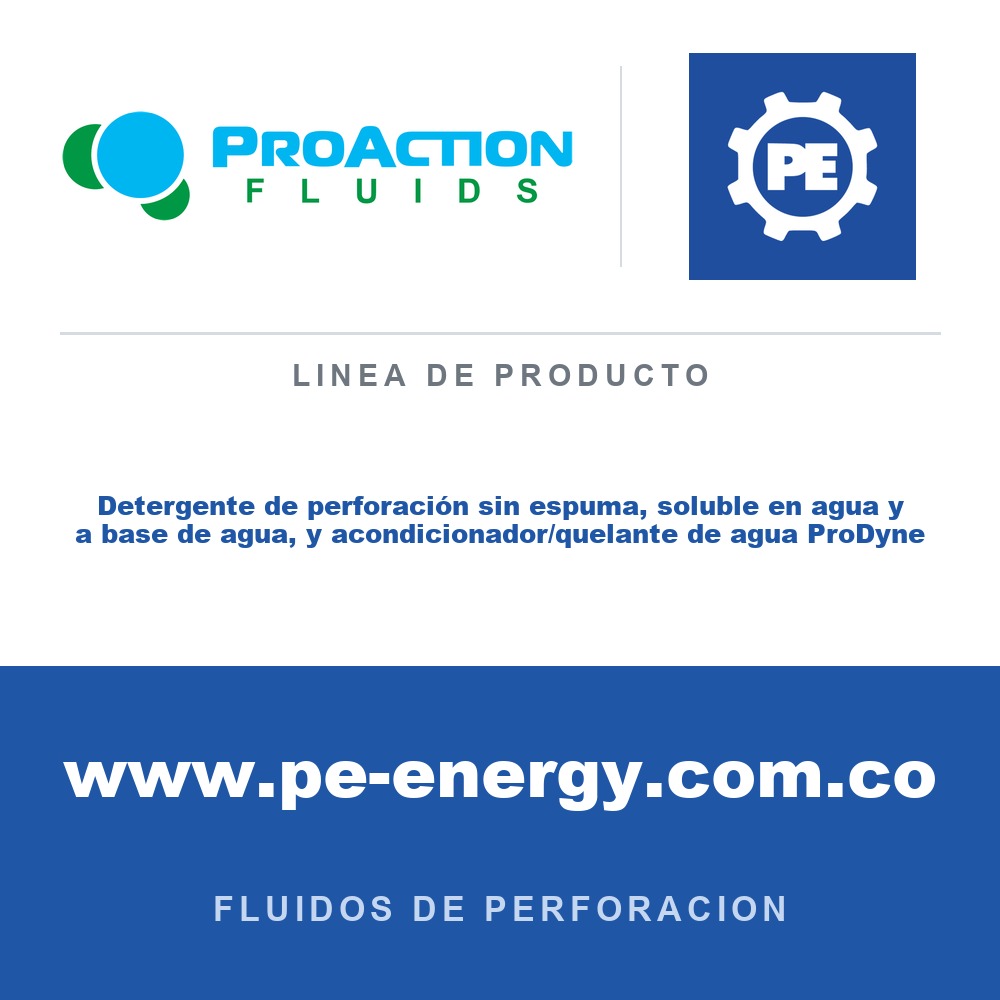 ProAction Fluids Detergente de perforación sin espuma, soluble en agua y a base de agua, y acondicionador/quelante de agua ProDyne - ProAction Fluids Detergente de perforación sin