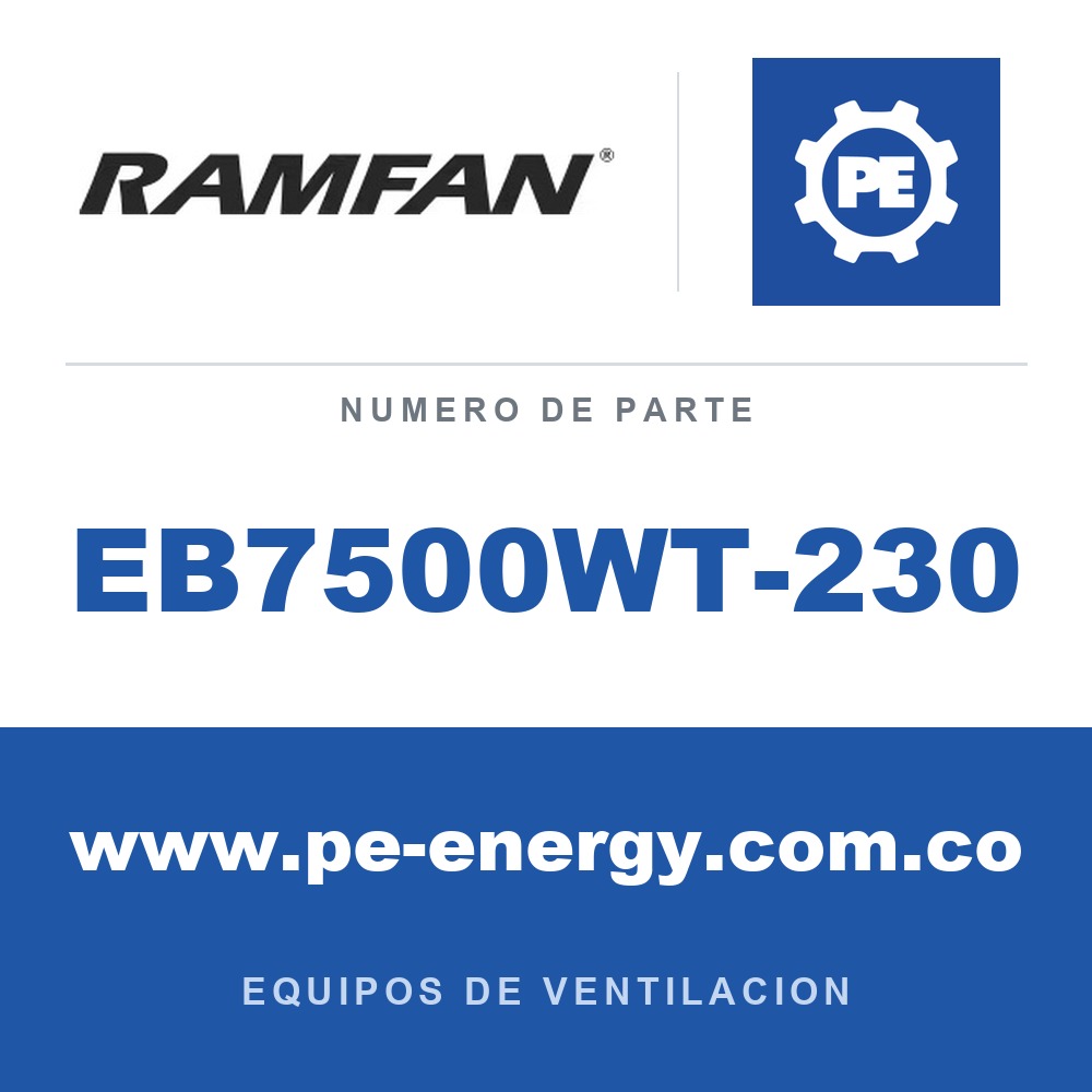 RamFan EB7500WT-230 - RamFan EB7500WT-230 Kit de ventilación para tanques de combustible de aeronaves