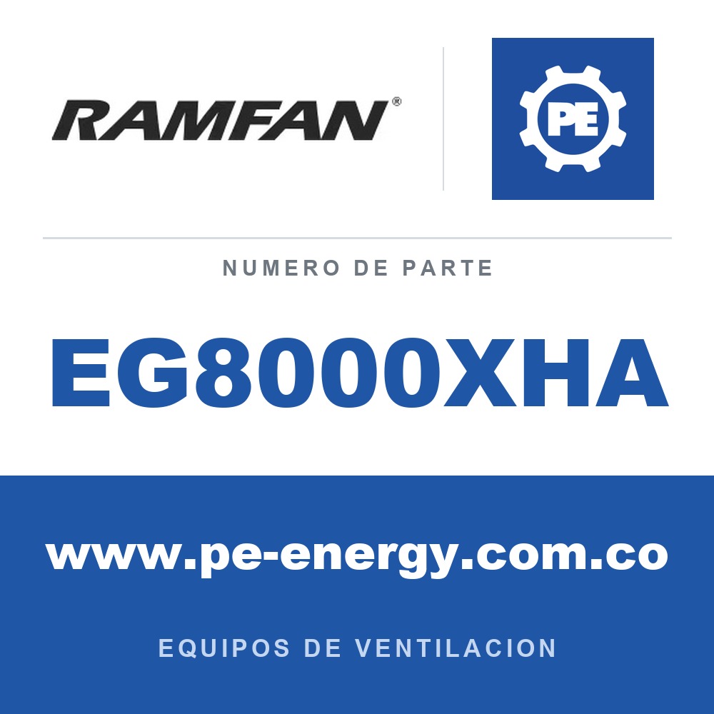 RamFan EG8000XHA - RamFan EG8000XHA Ensamblaje de carcasa de ventilador EFC150X 16"