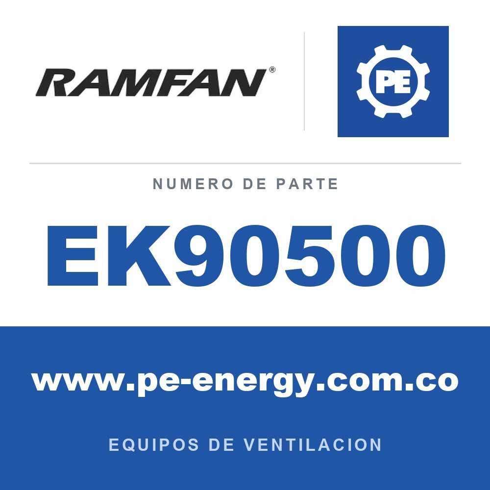 RamFan EK90500 - RamFan EK90500 EX550 3 hp PPV sin escobillas, 115V, compacto