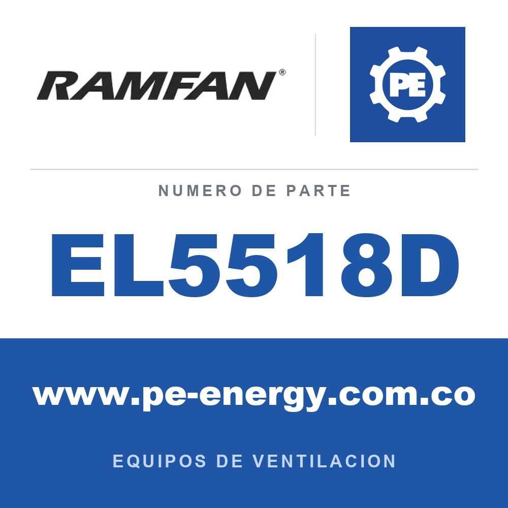 RamFan EL5518D - RamFan EL5518D EX50Li-18 Ventilador PPV sin escobillas 18V 18"