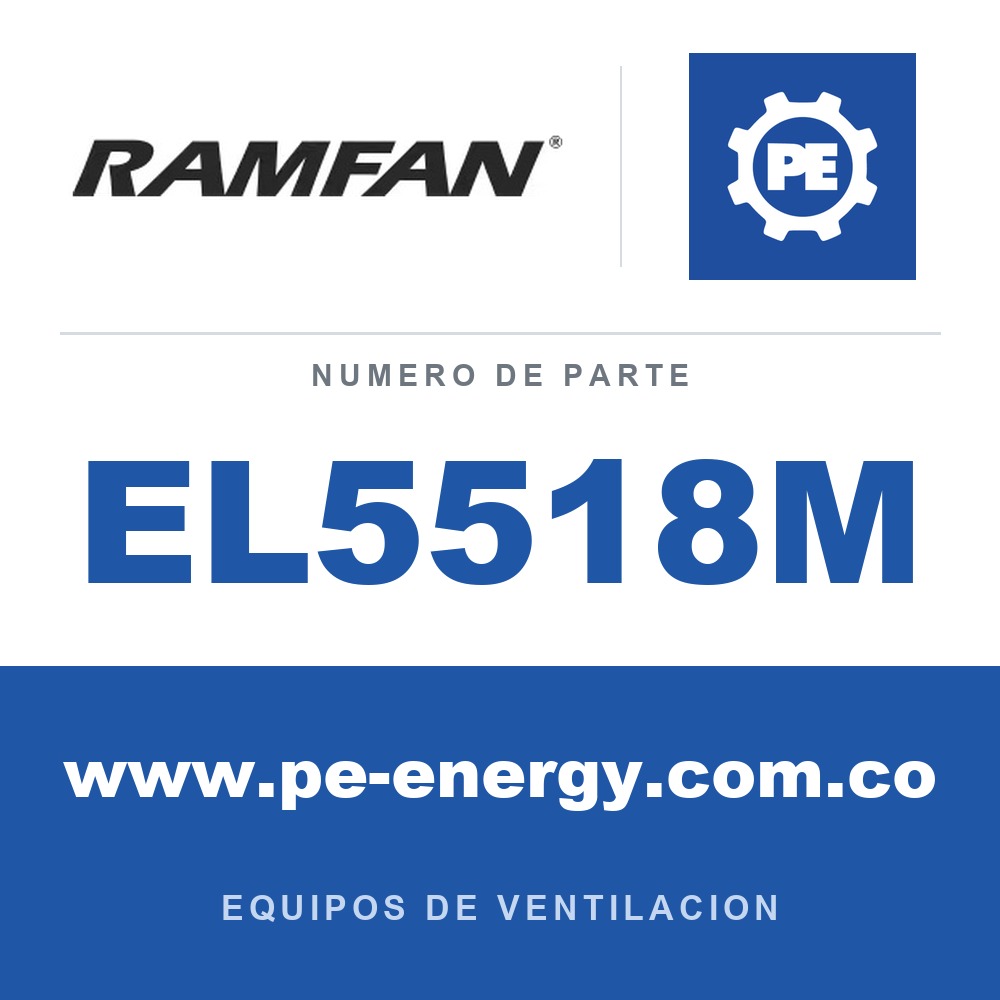 RamFan EL5518M - RamFan EL5518M EX50Li-18 Ventilador PPV sin escobillas 18V 18"