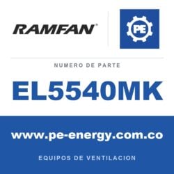 RamFan EL5540MK - RamFan EL5540MK EX50Li G2+ 700w 40V Ventilador PPV sin escobillas 18", compatible con Makita XGT
