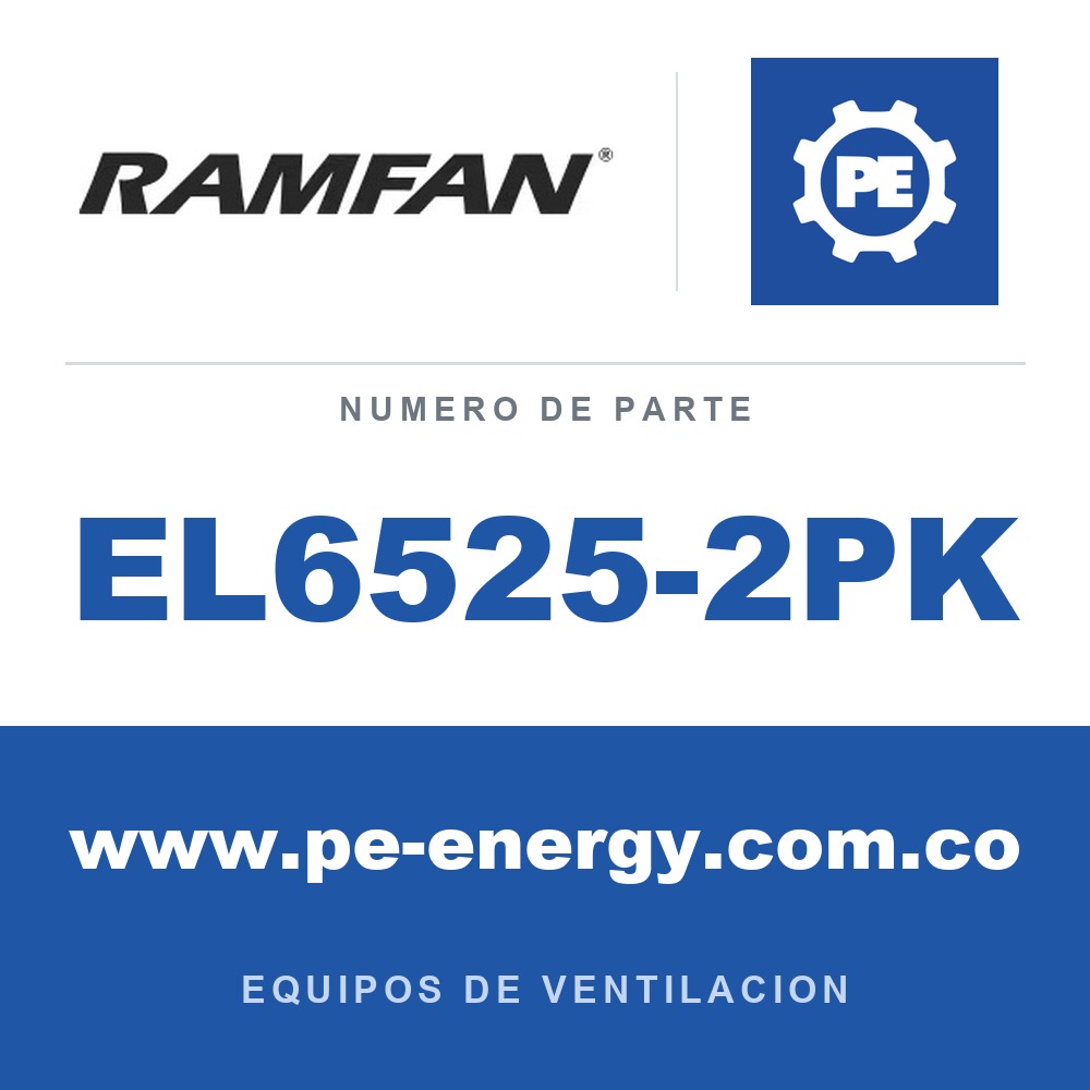 RamFan EL6525-2PK - RamFan EL6525-2PK EL6525 All Terrain (115v) con 2 ea. baterías M1-52V