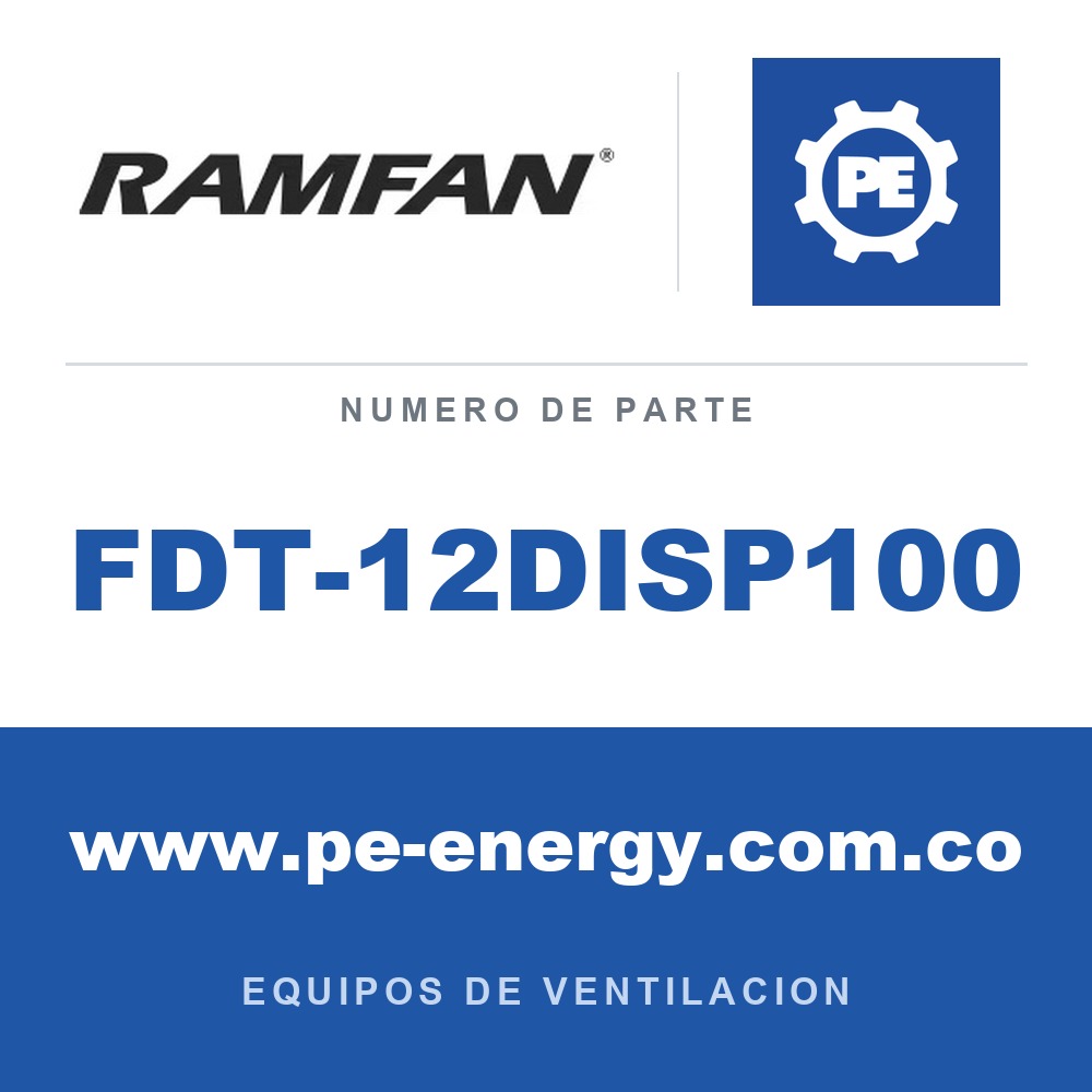 RamFan FDT-12DISP100 - RamFan FDT-12DISP100 Conducto desechable - 12" (30cm)