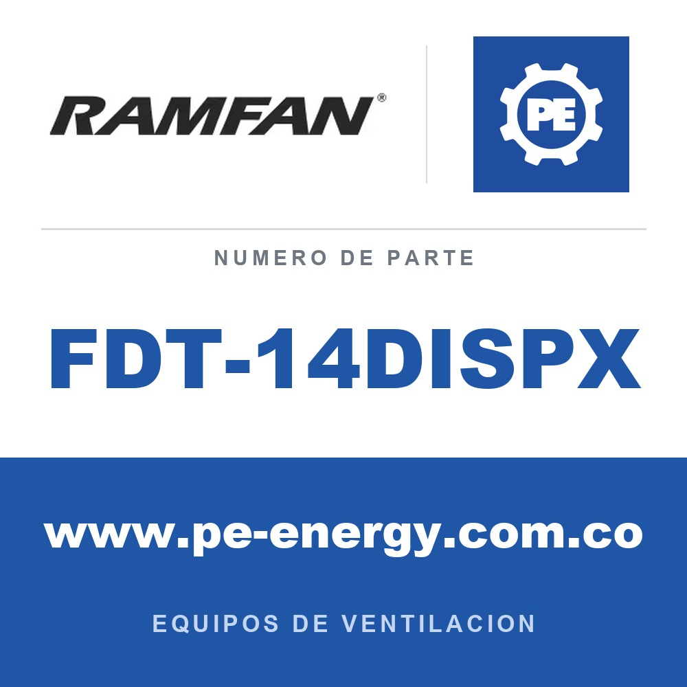 RamFan FDT-14DISPX - RamFan FDT-14DISPX Conducto desechable antiestático 14"