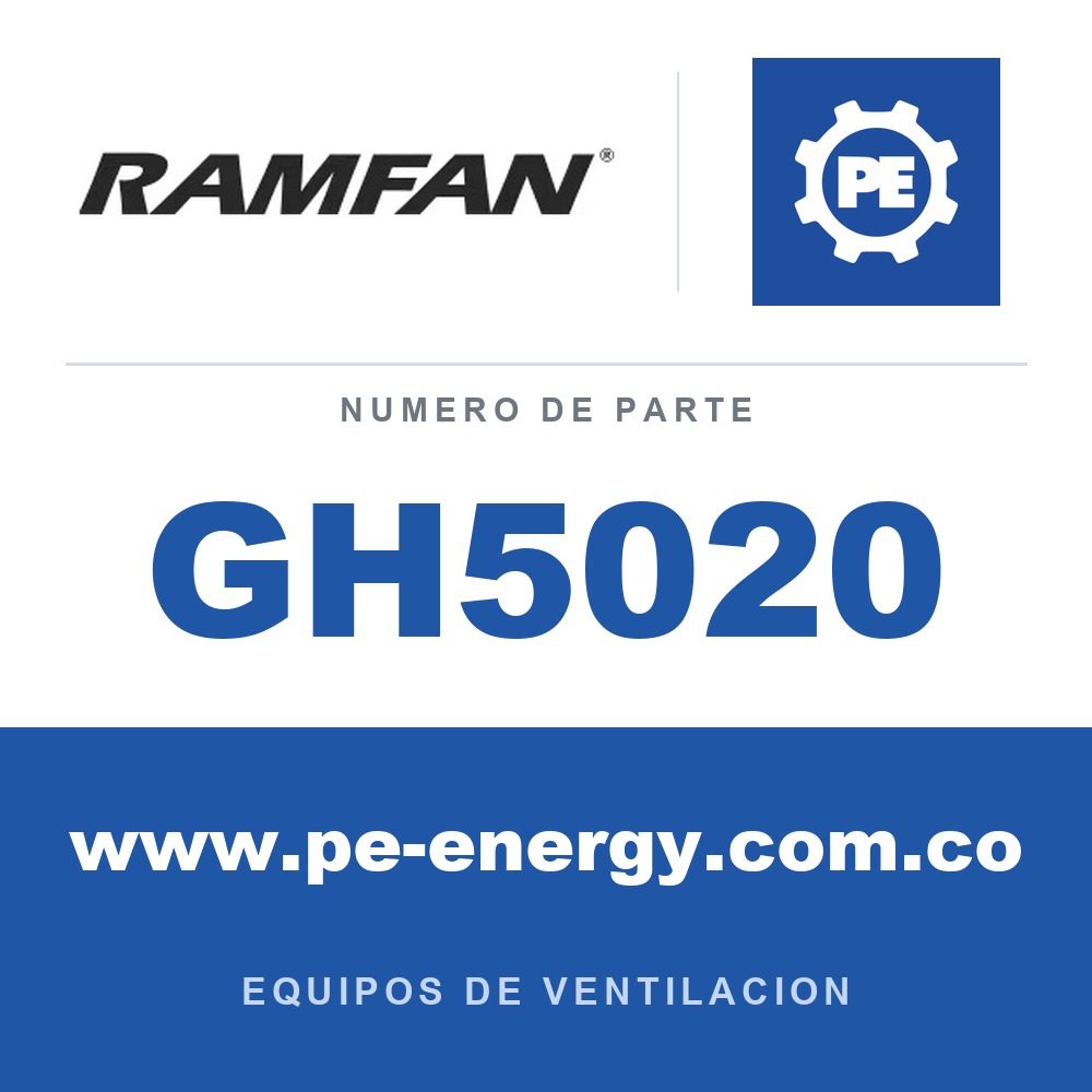 RamFan GH5020 - RamFan GH5020 Ventilador GX350 18" con Honda GX200/5.5hp