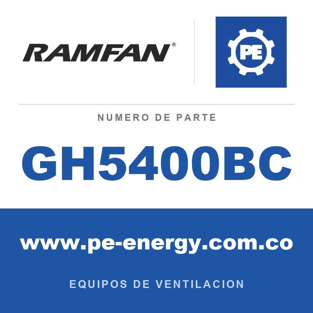 RamFan GH5400BC - RamFan GH5400BC Ventilador GX355ES 18" con Honda GX200-Arranque eléctrico, enfriamiento de frenos de aeronaves