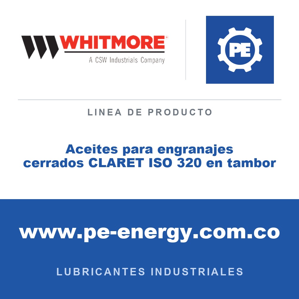 Whitmore Aceites para engranajes cerrados CLARET ISO 320 en tambor - Aceites para engranajes cerrados CLARET ISO 320 en tambor