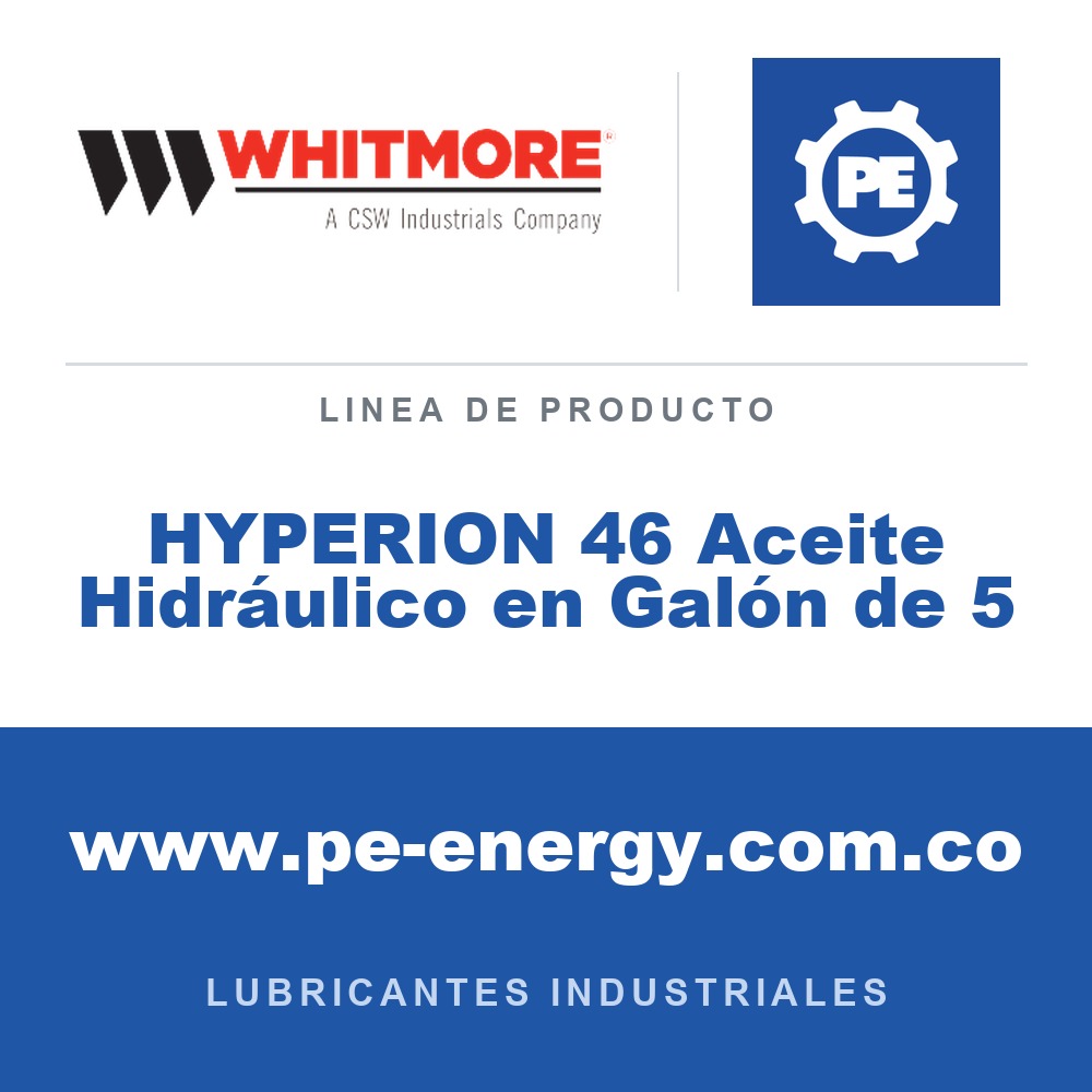 Whitmore HYPERION 46 Aceite Hidráulico en Galón de 5 - HYPERION 46 Aceite Hidráulico en Galón de 5