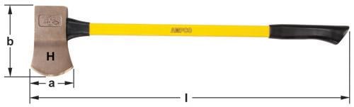 AMPCO Axe Flat Head 8 Lb Head AMPCO AMPCO