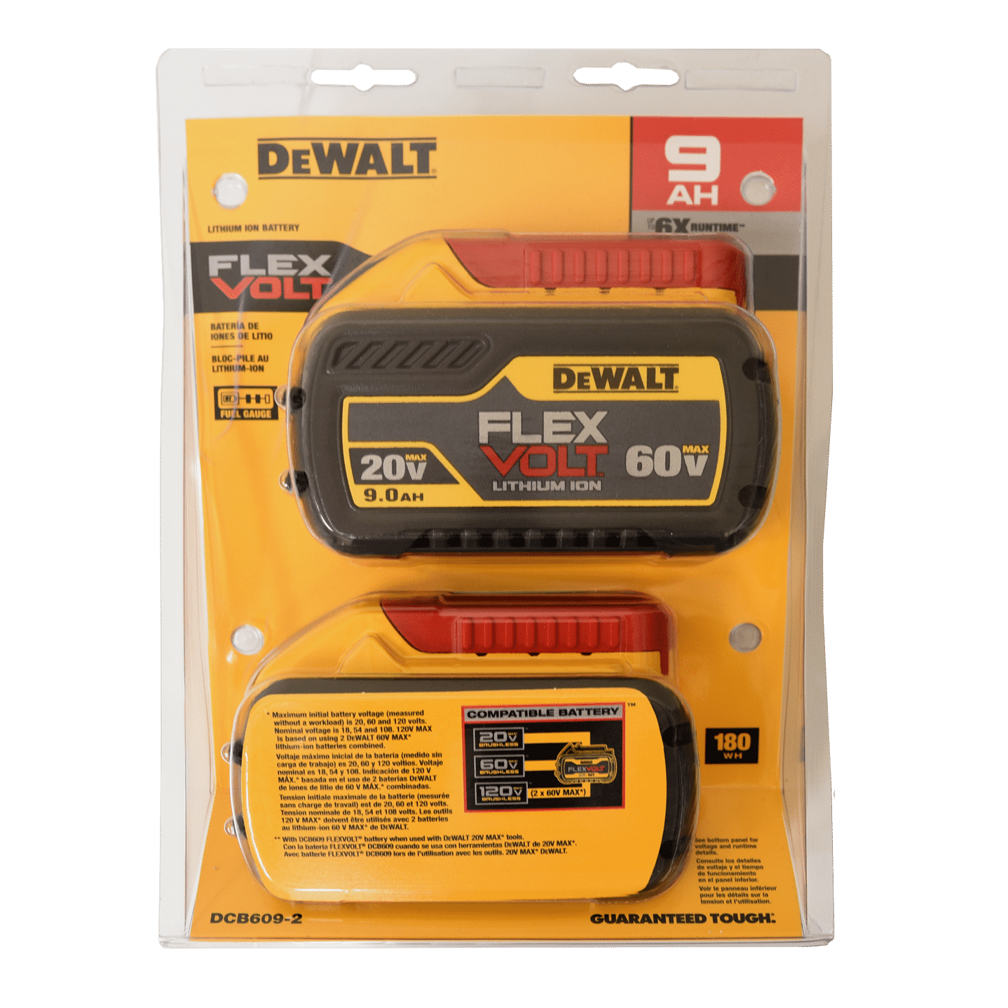 Super Vac BD09 X2 DeWalt FLEXVOLT 9Ah Batteries 2 Pack Super Vac Super Vac
