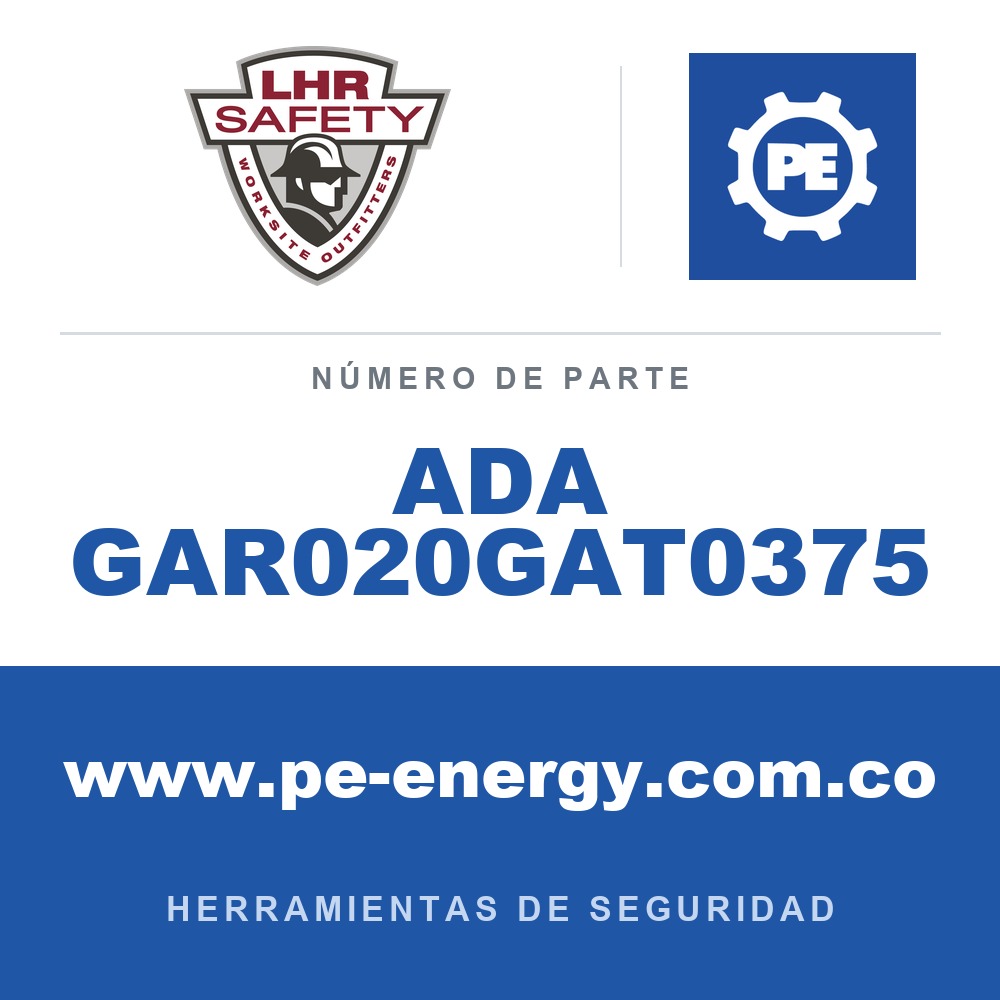 LHR ADA GAR020GAT0375 - LHR ADA GAR020GAT0375 Herramienta de seguridad manual GAR, 20" con mordaza de 3/8"