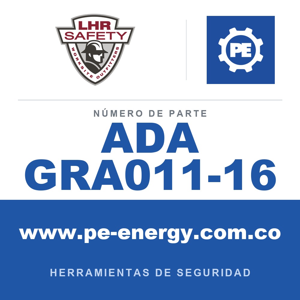 LHR ADA GRA011-16 - LHR ADA GRA011-16 Grappler 11, herramienta de seguridad manual de gancho "L" 16"