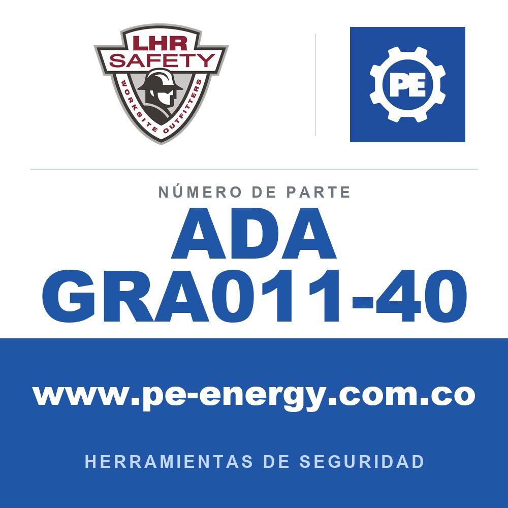 LHR ADA GRA011-40 - LHR ADA GRA011-40 Grappler 11, herramienta de seguridad manual de gancho "L" 40"