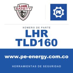 LHR TLD160 Línea de seguridad, recubierta sin enredos con gancho de seguridad 5/8" x 60 ft. NEGRO