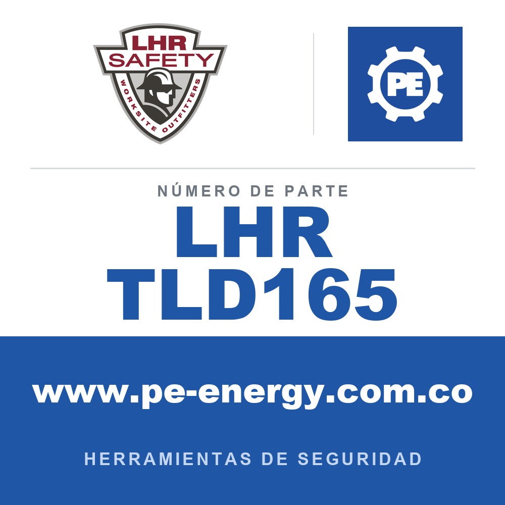 LHR TLD165 Línea de seguridad, recubierta sin enredos con gancho de seguridad 5/8" x 65 ft. NEGRO