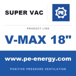 Super Vac VM18-BD-SP Ventilador PPV a batería VM18 18" Valor V-MAX - DeWalt FLEXVOLT