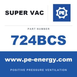 Super Vac 724BCS Ventilador eléctrico de 24" para enfriamiento de frenos de aeronaves