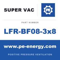 Super Vac LFR-BF08-3x8 Conducto L, 8" de diámetro tela balística FR no requiere adaptador