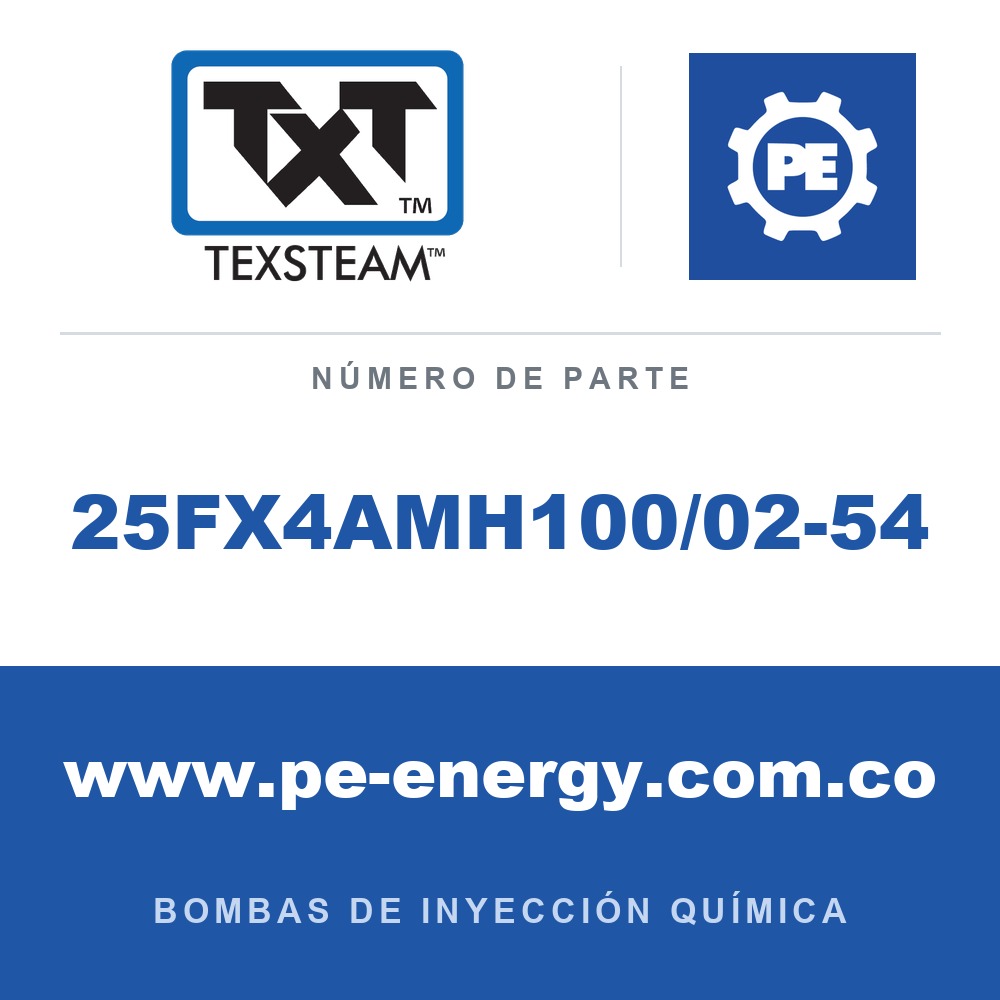 Texsteam 25FX4AMH100/02-54 - Texsteam 25FX4AMH100/02-54 Bomba - BOMBA CUÁDRUPLE 25FX 1/2 SS B-T/B y 3/16 SS B/B 30:1