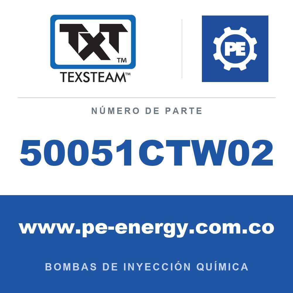 Texsteam 50051CTW02 Bomba - 5005 BOMBA (PUMP) 1/2" ESTÁNDAR (STD) SS BUN//BUN C/BASE Y 10 GAL TANQUE (TNK)