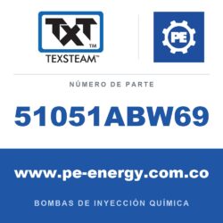 Texsteam 51051ABW69 Bomba - 5100 BOMBA (PUMP) ESTÁNDAR (STD) SIMPLEX (SPLX) 1/2 ÉMBOLO (PLUNGER), SS SDP/KAL