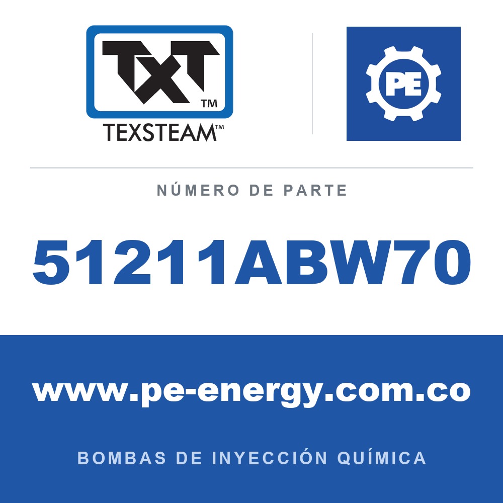 Texsteam 51211ABW70 Bomba - 5121-MS 1/4 SIMPLEX (SPLX) ESTÁNDAR (STD) BOMBA (PUMP) SS SDP/SDP