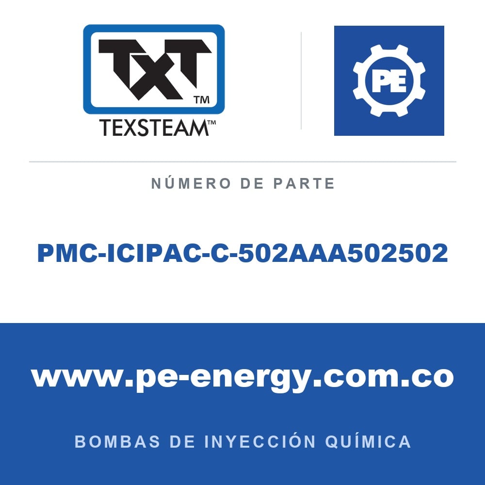 Texsteam PMC-ICIPAC-C-502AAA502502 Bomba - BOMBA (PUMP), TRÍPLEX (TRI) 1/2, ICIP, C1D2, AC/DC SS BUN/BUN S100