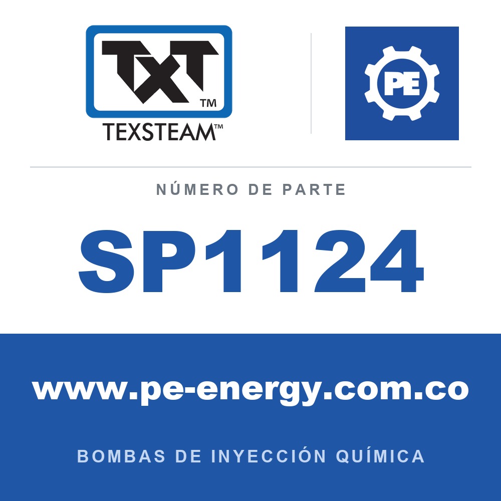 Texsteam SP1124 Conjunto de bomba - TRÍPLEX (TPLX) ENSAMBLE DE BOMBA (PUMP ASSY) 3/16 SS SDP/FLO