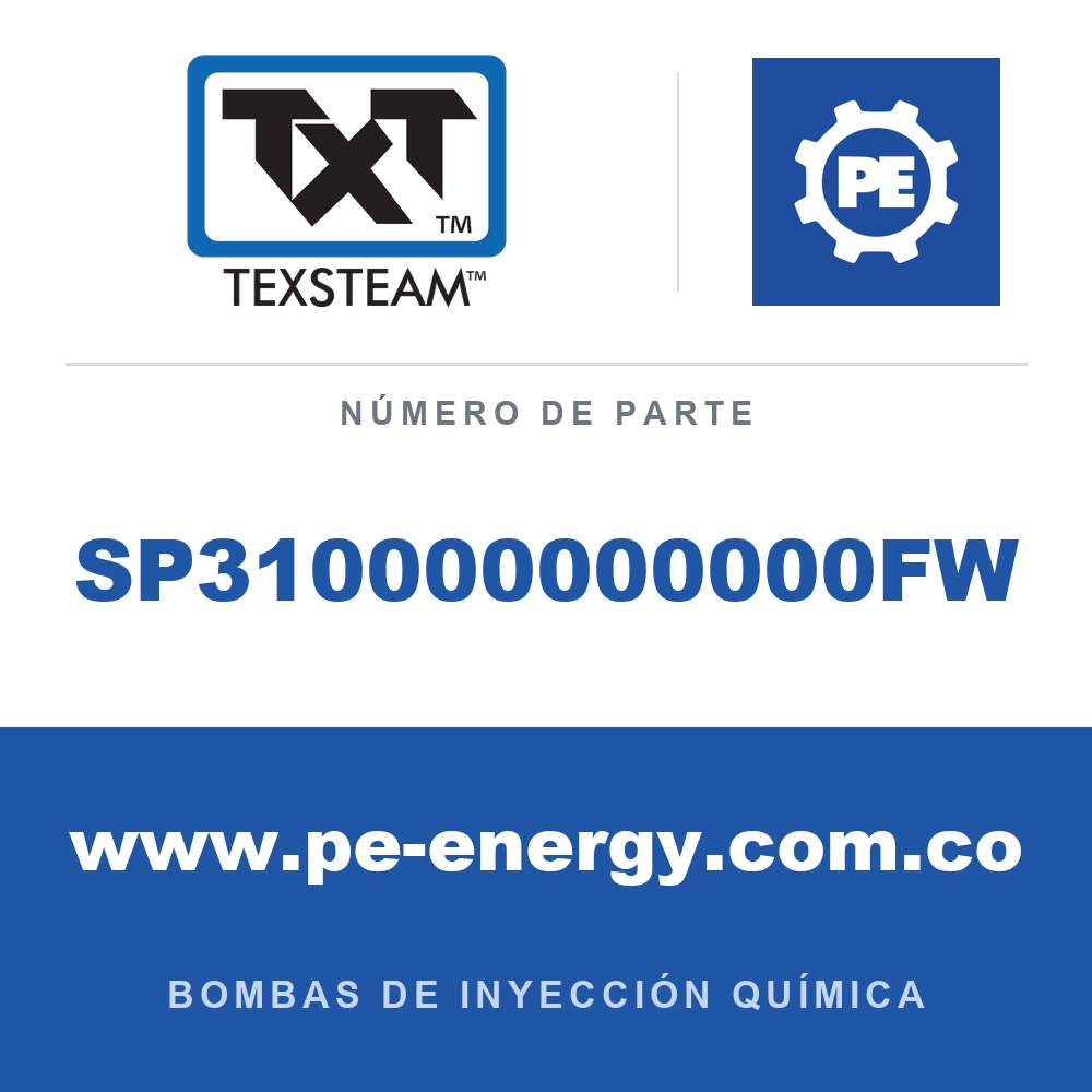 Texsteam SP310000000000FW Bomba - SP31 BOMBA (PUMP) 3/8 SS BUN-TEF/BUN 65 RPM C1D2