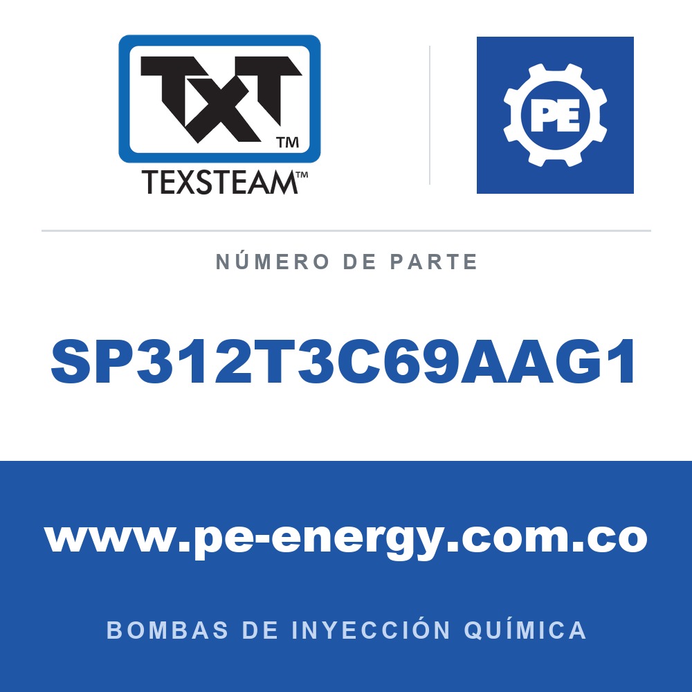 Texsteam SP312T3C69AAG1 Bomba - SP, SIMPLEX (SPLX), 3/8, 2P, 250W, 3B, 1EN, C1D2, SS S/K, HC