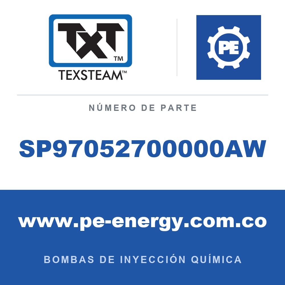 Texsteam SP97052700000AW Bomba - SP9 BOMBA (PUMP) DÚPLEX (DPLX) SS 1/2 AJUSTABLE (ADJ) SS SDP/SDP